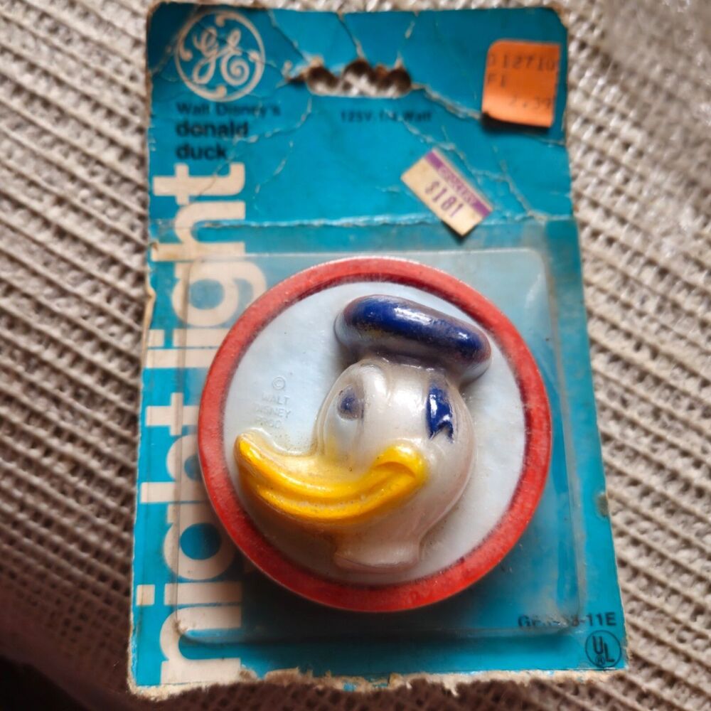 GE Disney Vintage Donald Duck1977 Nightlight New Old StockSealed Packaging